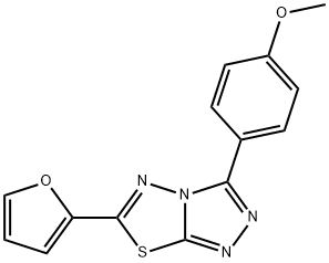 4-[6-(2-furyl)[1,2,4]triazolo[3,4-b][1,3,4]thiadiazol-3-yl]phenyl methyl ether,878429-70-0,结构式