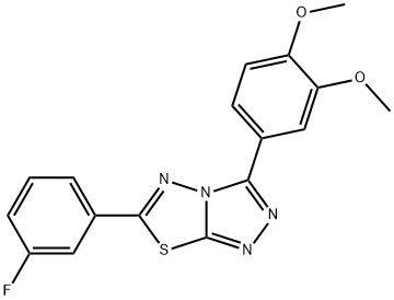 3-(3,4-dimethoxyphenyl)-6-(3-fluorophenyl)[1,2,4]triazolo[3,4-b][1,3,4]thiadiazole Structure