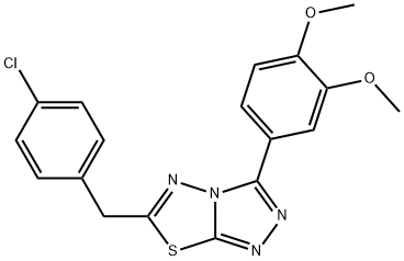 6-(4-chlorobenzyl)-3-(3,4-dimethoxyphenyl)[1,2,4]triazolo[3,4-b][1,3,4]thiadiazole Structure