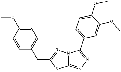 878430-14-9 3-(3,4-dimethoxyphenyl)-6-(4-methoxybenzyl)[1,2,4]triazolo[3,4-b][1,3,4]thiadiazole