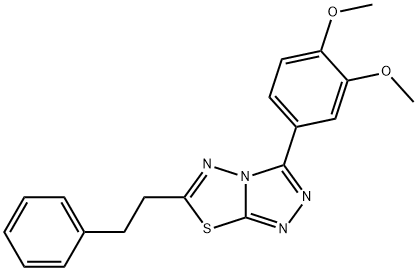 3-(3,4-dimethoxyphenyl)-6-(2-phenylethyl)[1,2,4]triazolo[3,4-b][1,3,4]thiadiazole 结构式