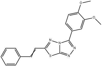 3-(3,4-dimethoxyphenyl)-6-(2-phenylvinyl)[1,2,4]triazolo[3,4-b][1,3,4]thiadiazole Structure