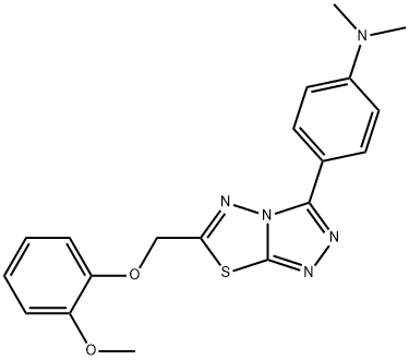 878431-05-1 N-(4-{6-[(2-methoxyphenoxy)methyl][1,2,4]triazolo[3,4-b][1,3,4]thiadiazol-3-yl}phenyl)-N,N-dimethylamine