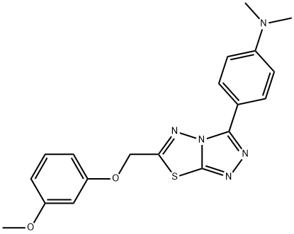 878431-09-5 N-(4-{6-[(3-methoxyphenoxy)methyl][1,2,4]triazolo[3,4-b][1,3,4]thiadiazol-3-yl}phenyl)-N,N-dimethylamine