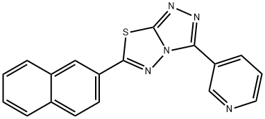 6-(2-naphthyl)-3-(3-pyridinyl)[1,2,4]triazolo[3,4-b][1,3,4]thiadiazole 化学構造式