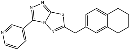 3-(3-pyridinyl)-6-(5,6,7,8-tetrahydro-2-naphthalenylmethyl)[1,2,4]triazolo[3,4-b][1,3,4]thiadiazole 结构式