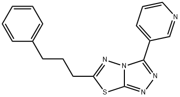 6-(3-phenylpropyl)-3-(3-pyridinyl)[1,2,4]triazolo[3,4-b][1,3,4]thiadiazole,878431-97-1,结构式