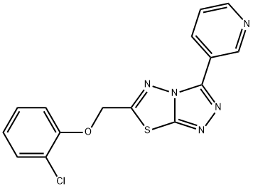 6-[(2-chlorophenoxy)methyl]-3-(3-pyridinyl)[1,2,4]triazolo[3,4-b][1,3,4]thiadiazole,878432-21-4,结构式