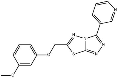 6-[(3-methoxyphenoxy)methyl]-3-(3-pyridinyl)[1,2,4]triazolo[3,4-b][1,3,4]thiadiazole Structure