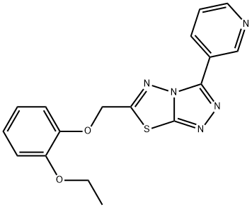 6-[(2-ethoxyphenoxy)methyl]-3-(3-pyridinyl)[1,2,4]triazolo[3,4-b][1,3,4]thiadiazole Structure