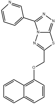 6-[(1-naphthyloxy)methyl]-3-(3-pyridinyl)[1,2,4]triazolo[3,4-b][1,3,4]thiadiazole Structure