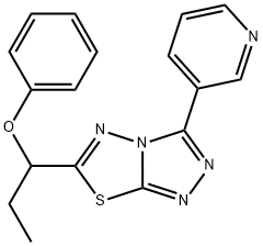 phenyl 1-[3-(3-pyridinyl)[1,2,4]triazolo[3,4-b][1,3,4]thiadiazol-6-yl]propyl ether Structure