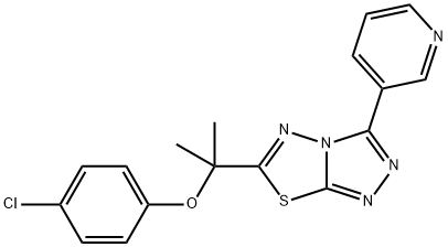 4-chlorophenyl 1-methyl-1-[3-(3-pyridinyl)[1,2,4]triazolo[3,4-b][1,3,4]thiadiazol-6-yl]ethyl ether,878432-68-9,结构式