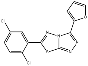 6-(2,5-dichlorophenyl)-3-(2-furyl)[1,2,4]triazolo[3,4-b][1,3,4]thiadiazole Struktur