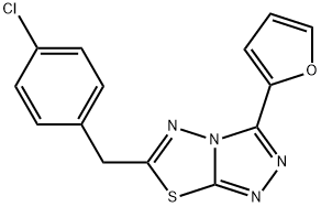 6-(4-chlorobenzyl)-3-(2-furyl)[1,2,4]triazolo[3,4-b][1,3,4]thiadiazole,878433-27-3,结构式