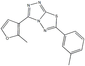 3-(2-methyl-3-furyl)-6-(3-methylphenyl)[1,2,4]triazolo[3,4-b][1,3,4]thiadiazole Structure