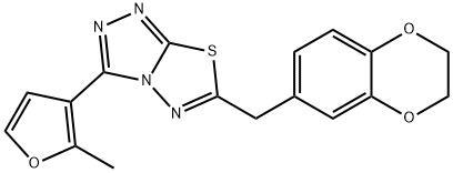 878434-95-8 6-(2,3-dihydro-1,4-benzodioxin-6-ylmethyl)-3-(2-methyl-3-furyl)[1,2,4]triazolo[3,4-b][1,3,4]thiadiazole