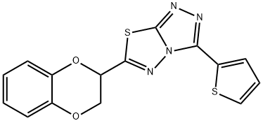 6-(2,3-dihydro-1,4-benzodioxin-2-yl)-3-(2-thienyl)[1,2,4]triazolo[3,4-b][1,3,4]thiadiazole|