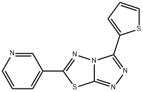 6-(3-pyridinyl)-3-(2-thienyl)[1,2,4]triazolo[3,4-b][1,3,4]thiadiazole 结构式