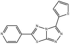 6-(4-pyridinyl)-3-(2-thienyl)[1,2,4]triazolo[3,4-b][1,3,4]thiadiazole 结构式