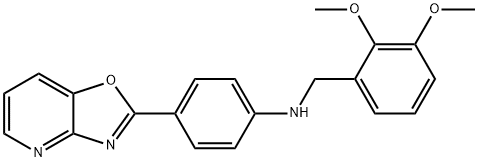 N-(2,3-dimethoxybenzyl)-N-(4-[1,3]oxazolo[4,5-b]pyridin-2-ylphenyl)amine Structure