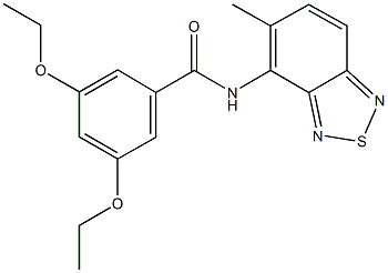 3,5-diethoxy-N-(5-methyl-2,1,3-benzothiadiazol-4-yl)benzamide 结构式
