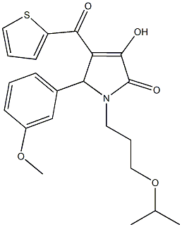 878677-71-5 3-hydroxy-1-(3-isopropoxypropyl)-5-(3-methoxyphenyl)-4-(2-thienylcarbonyl)-1,5-dihydro-2H-pyrrol-2-one