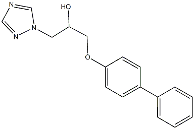 1-([1,1'-biphenyl]-4-yloxy)-3-(1H-1,2,4-triazol-1-yl)-2-propanol Structure