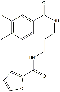 N-{3-[(3,4-dimethylbenzoyl)amino]propyl}-2-furamide 结构式