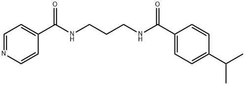 N-{3-[(4-isopropylbenzoyl)amino]propyl}isonicotinamide Struktur