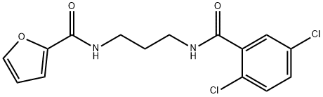 N-{3-[(2,5-dichlorobenzoyl)amino]propyl}-2-furamide Struktur