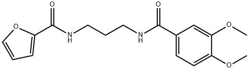N-{3-[(3,4-dimethoxybenzoyl)amino]propyl}-2-furamide Structure