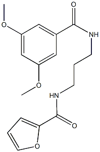 N-{3-[(3,5-dimethoxybenzoyl)amino]propyl}-2-furamide 结构式