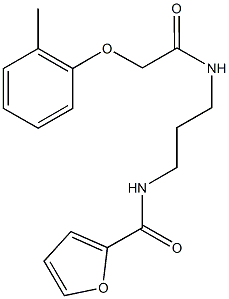 N-(3-{[2-(2-methylphenoxy)acetyl]amino}propyl)-2-furamide,878700-38-0,结构式