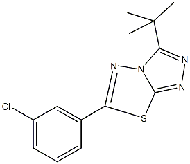 3-tert-butyl-6-(3-chlorophenyl)[1,2,4]triazolo[3,4-b][1,3,4]thiadiazole Struktur