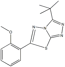 2-(3-tert-butyl[1,2,4]triazolo[3,4-b][1,3,4]thiadiazol-6-yl)phenyl methyl ether Struktur