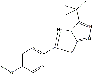 4-(3-tert-butyl[1,2,4]triazolo[3,4-b][1,3,4]thiadiazol-6-yl)phenyl methyl ether 化学構造式
