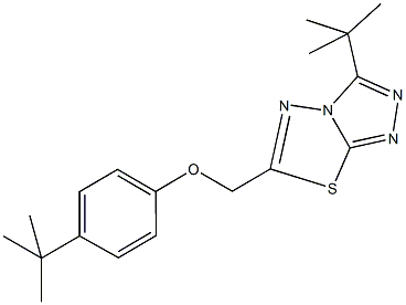 4-tert-butylphenyl (3-tert-butyl[1,2,4]triazolo[3,4-b][1,3,4]thiadiazol-6-yl)methyl ether Structure