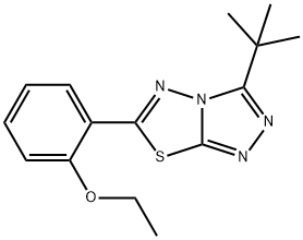 2-(3-tert-butyl[1,2,4]triazolo[3,4-b][1,3,4]thiadiazol-6-yl)phenyl ethyl ether 结构式