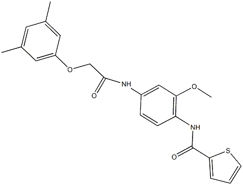 N-(4-{[(3,5-dimethylphenoxy)acetyl]amino}-2-methoxyphenyl)-2-thiophenecarboxamide|