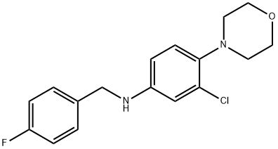 N-[3-chloro-4-(4-morpholinyl)phenyl]-N-(4-fluorobenzyl)amine 结构式