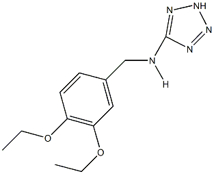 N-(3,4-diethoxybenzyl)-N-(2H-tetraazol-5-yl)amine Structure