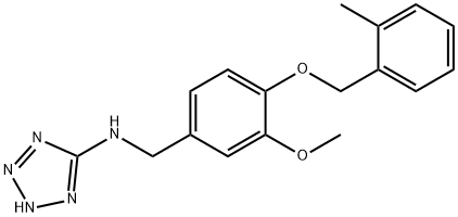 N-{3-methoxy-4-[(2-methylbenzyl)oxy]benzyl}-N-(2H-tetraazol-5-yl)amine Struktur