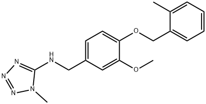 N-{3-methoxy-4-[(2-methylbenzyl)oxy]benzyl}-N-(1-methyl-1H-tetraazol-5-yl)amine Structure