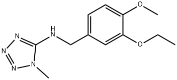 N-(3-ethoxy-4-methoxybenzyl)-N-(1-methyl-1H-tetraazol-5-yl)amine Structure