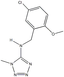 N-(5-chloro-2-methoxybenzyl)-N-(1-methyl-1H-tetraazol-5-yl)amine 结构式