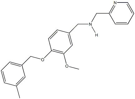 N-{3-methoxy-4-[(3-methylbenzyl)oxy]benzyl}-N-(2-pyridinylmethyl)amine Struktur