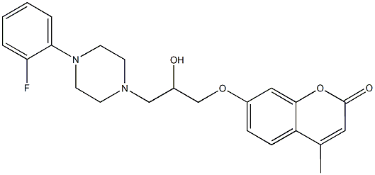 7-{3-[4-(2-fluorophenyl)-1-piperazinyl]-2-hydroxypropoxy}-4-methyl-2H-chromen-2-one Structure