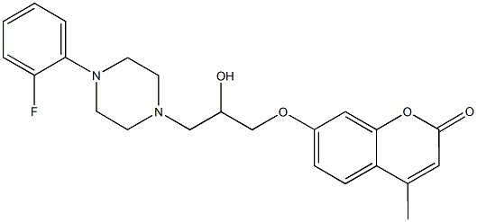 7-{3-[4-(2-fluorophenyl)-1-piperazinyl]-2-hydroxypropoxy}-4-methyl-2H-chromen-2-one 结构式