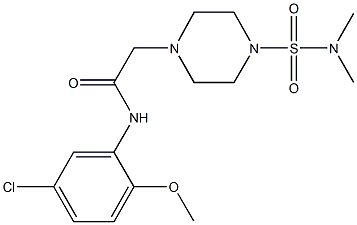 N-(5-chloro-2-methoxyphenyl)-2-{4-[(dimethylamino)sulfonyl]-1-piperazinyl}acetamide Structure